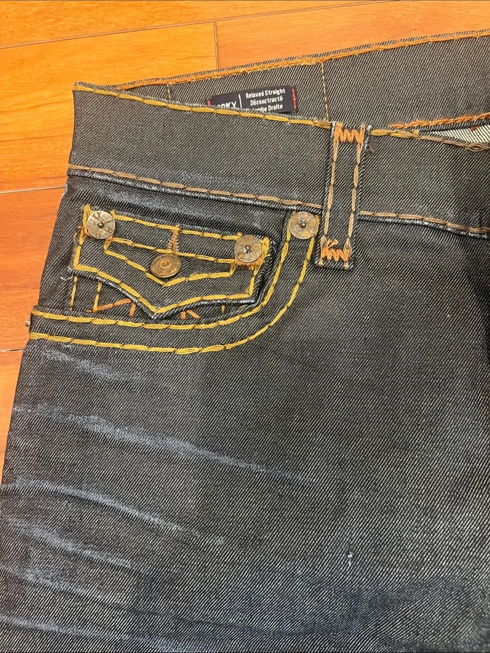 True Religion Men's Rickey Indigo Slim Straight Jeans 36/34
